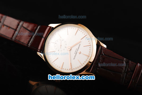 Vacheron Constantin Patrimony Manual Winding Rose Gold Case with White Dial - Click Image to Close